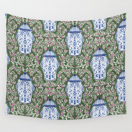 Chinoiserie Blossoms Wall Tapestry