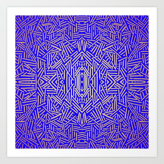 Radiate (Yellow/Ochre Royal) Art Print