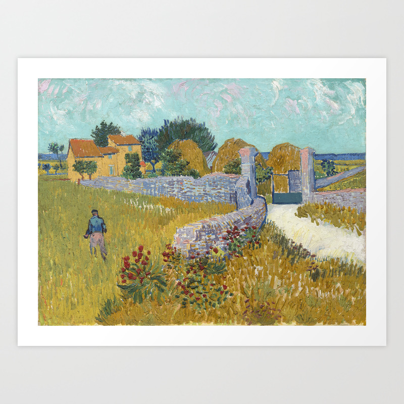 Vincent Van Gogh Farmhouse In Provence 1888 Painting Art Print By