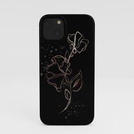 Sparkling gold flowers iPhone Case