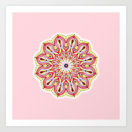 Mandala Pink Art Print