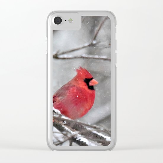 Quiet Time in the Snowy Woods Clear iPhone Case