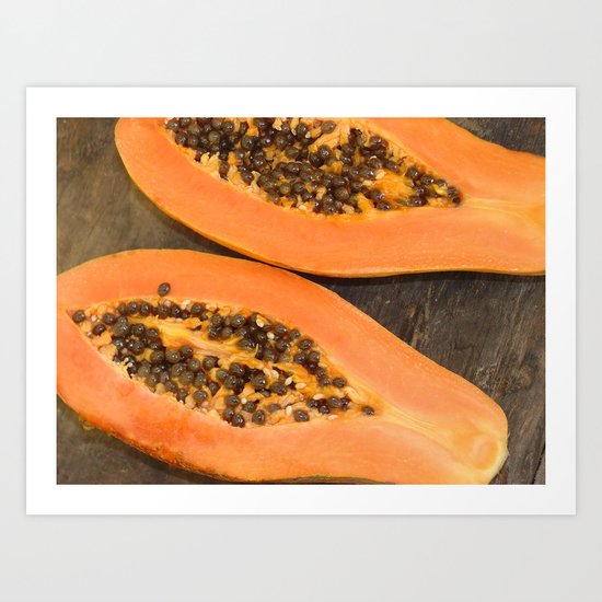 papaya fruit Art Print