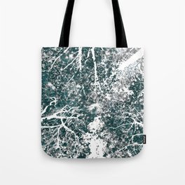 Winter White Trees in Forest Tote Bag