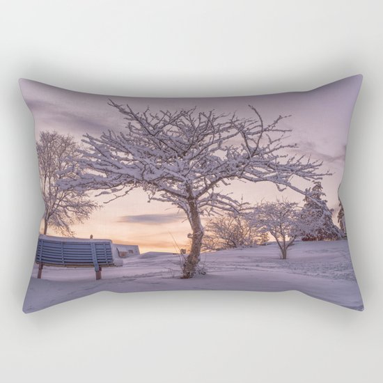 Winter Sunset #2 Rectangular Pillow