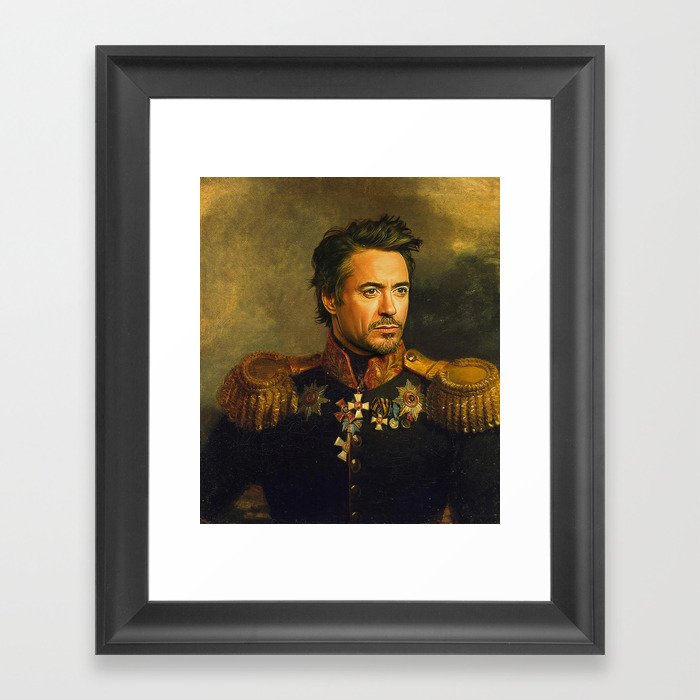 Robert Downey Jr. - replaceface Framed Art Print