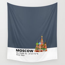 Moscow River Bed Wall Tapestry