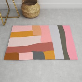 Modern Abstract in Earthy Colors Area & Throw Rug