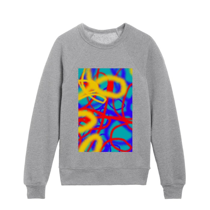 In a distant place. Abstract Art. Contemporary Painting.  Kids Crewneck
