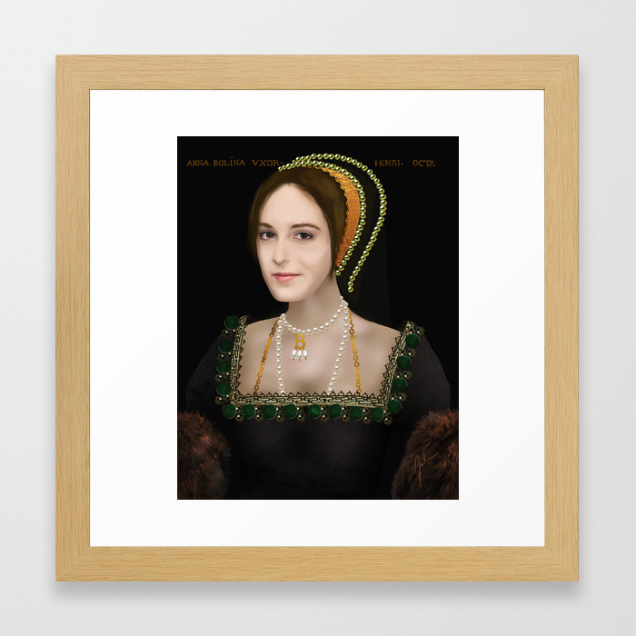 Anne Boleyn Digital Painting Framed Art Print By