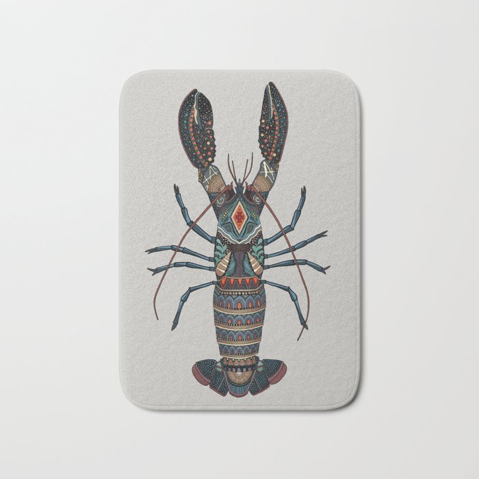 lobster silver Bath Mat