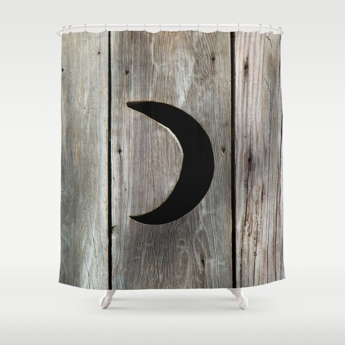 Outhouse Moon Shower Curtain