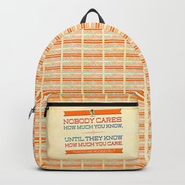 How Much You Care Backpack | Poster, Home Decor, Pillow, Typography, Decorate Decoration, Caring, Quote, Gift Guide Ideas, Empathy, Digital 