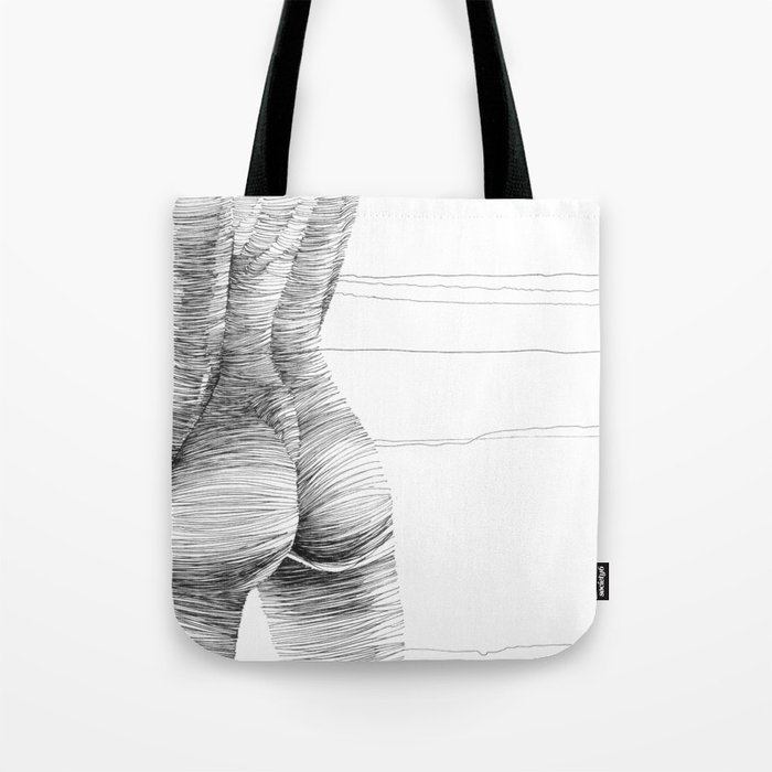 line drawing of a nude girl Tote Bag