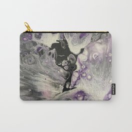 Ace in the hole! Carry-All Pouch | Abstractart, Aceinthehole, Fluidartwork, Acepride, Painting, Pourpaintingart, Abstractartwork, Acespectrum, Purpleandgrey, Pourpainting 