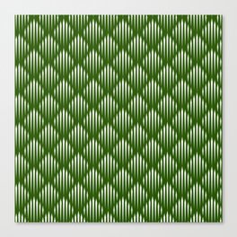 Green and White Abstract Pattern Canvas Print