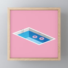 lonely pool Framed Mini Art Print