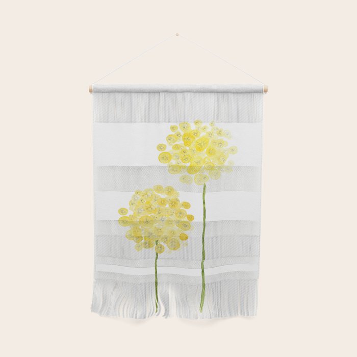 two abstract dandelions watercolor Wall Hanging by Color and Color