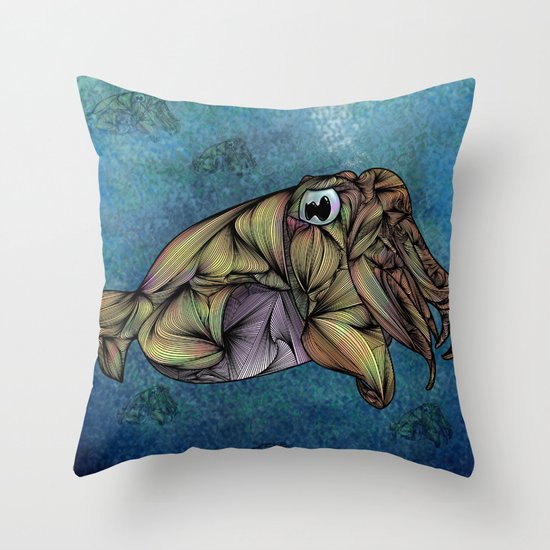 CuttleFish Throw Pillow