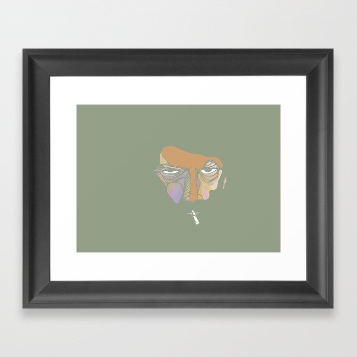 What the fuck are you talking about? Framed Art Print