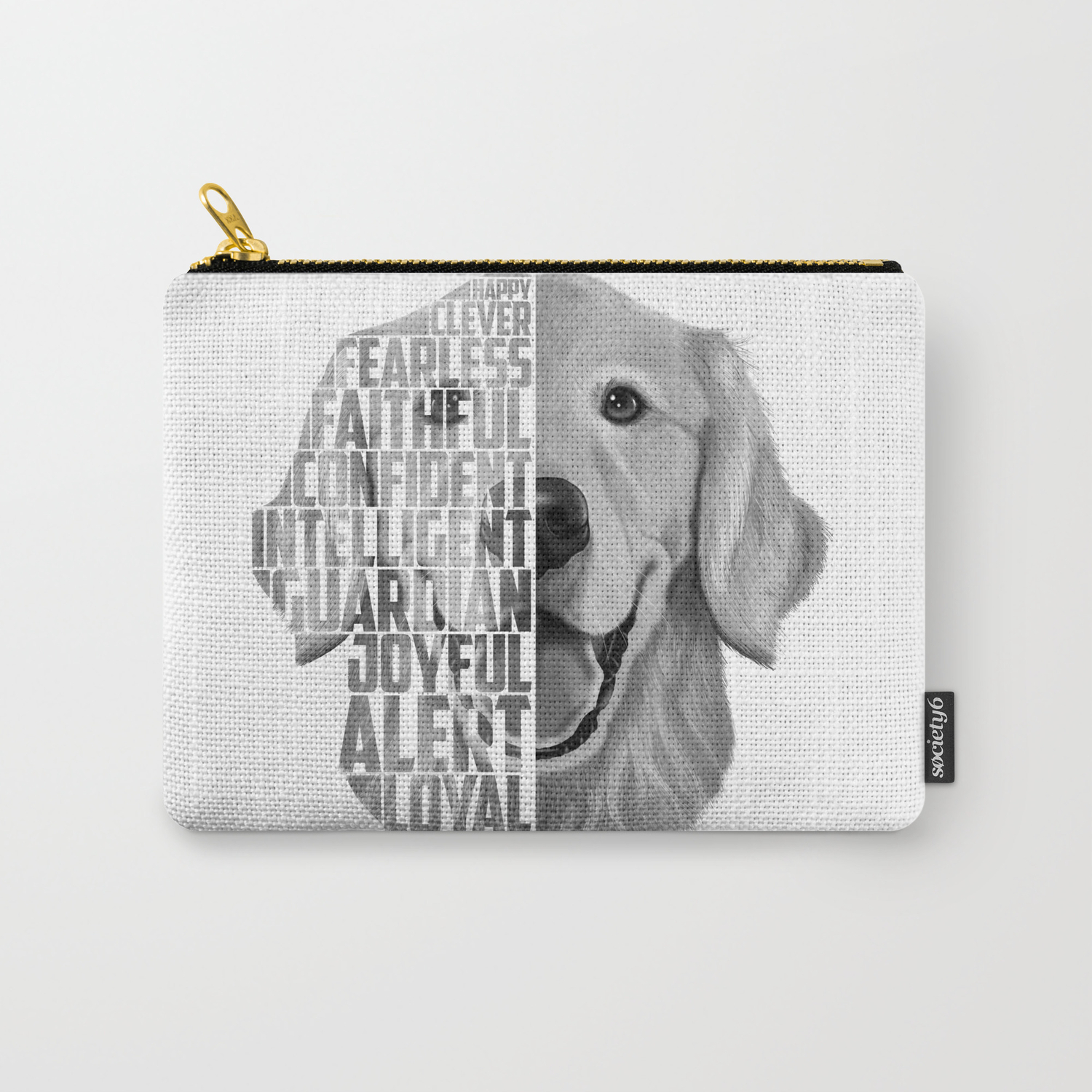Golden Retriever Png Dog Print Print For T Shirt Golden Retriever Gift Subway Art Golden Retrie Carry All Pouch By Romandigitalart Society6