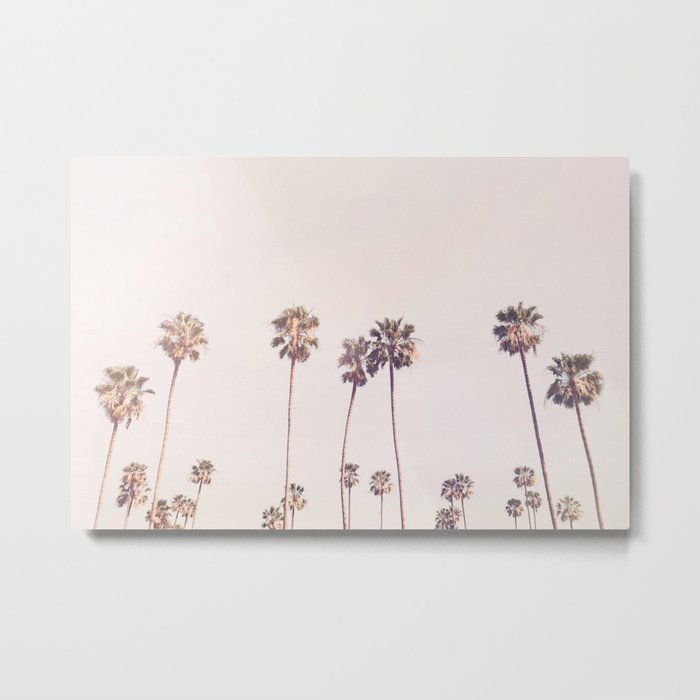 Sunny Cali Palm Trees Metal Print