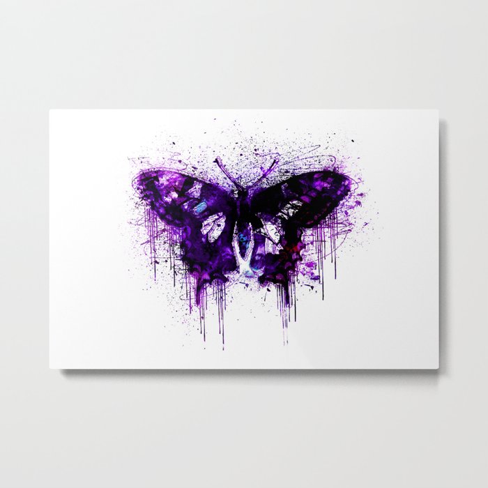 Crazy Butterfly artistic mixed media Metal Print
