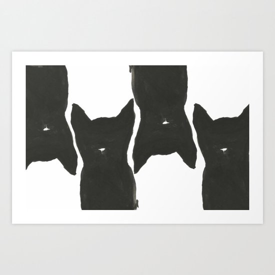 Black Cats Art Print