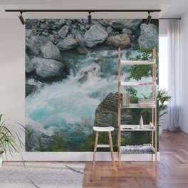 New Zealand Photography - Beautiful River Going Through The Nature Wall Mural