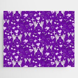 Kitsch Valentine Purple Jigsaw Puzzle