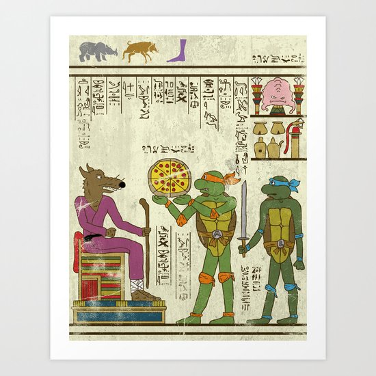 hero-glyphics: TMNT Art Print