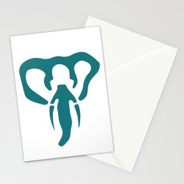 minimal elephant Stationery Cards