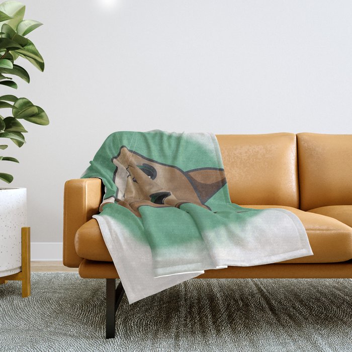 Orange Cat Throw Blanket