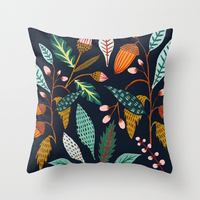 Fall Leaves Throw Pillow