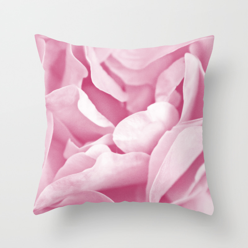 Pink Rose Petals Macro Throw Pillow By Annaki Society6