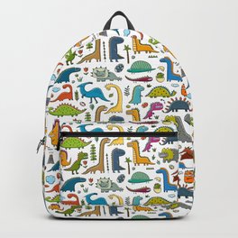 Funny dinos collection Backpack | Gift, Tyrannosaur, Children, Egg, Dino, Dragon, Kids, Childish, Pattern, Art 