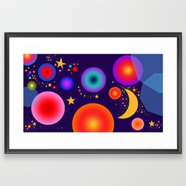60s galaxy  Framed Art Print