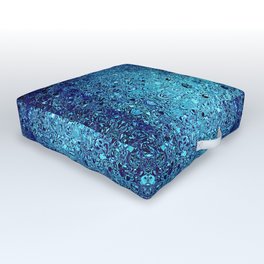 Deep blue glass mosaic Outdoor Floor Cushion
