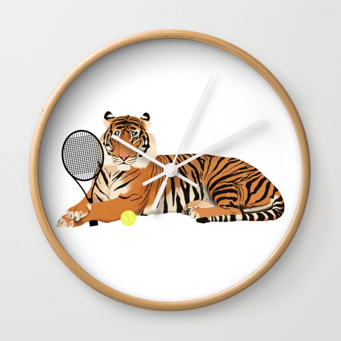 Tennis Tiger Wall Clock