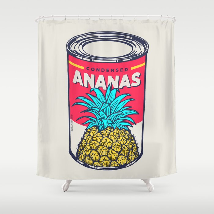 Condensed ananas Shower Curtain