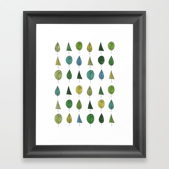 TREES MAKE A FOREST Framed Art Print