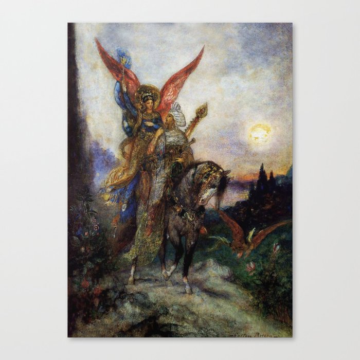 “Arabian Poet” Angel Art by Gustave Moreau Canvas Print