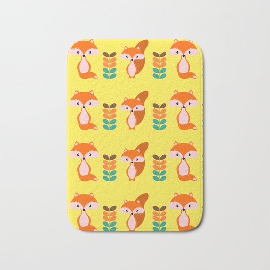 Cute foxes Bath Mat