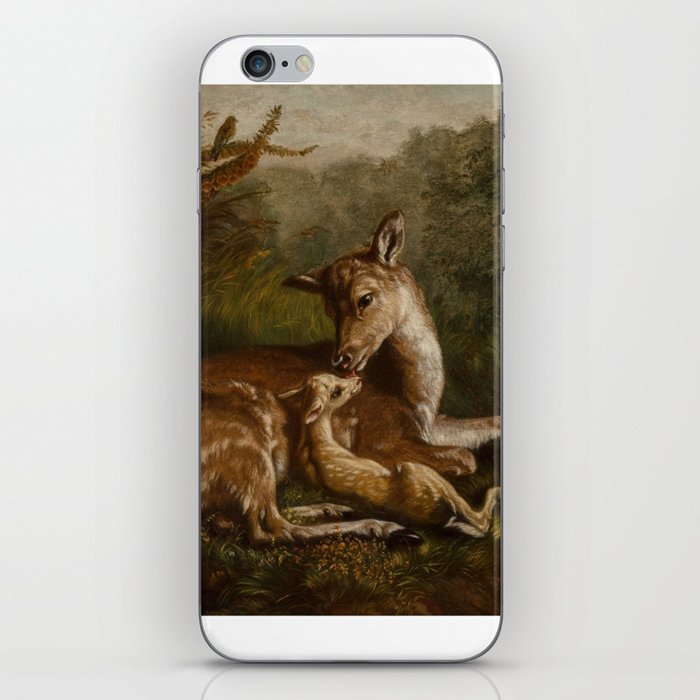 Deer & Fawn Art iPhone Skin