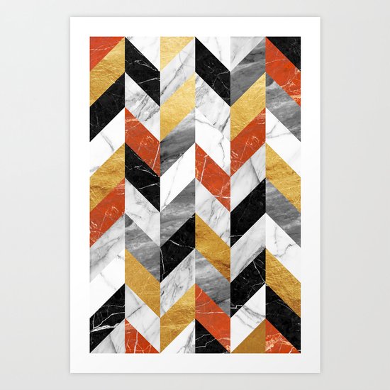 Marble pattern Art Print