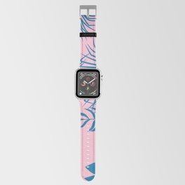 Pink & Blue Leaves Apple Watch Band