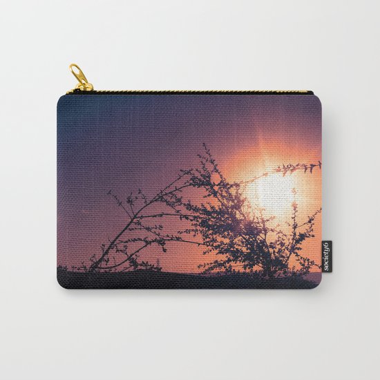 Catching the Moment (Coral Orange Sunset, Dark Violet sky) Carry-All Pouch