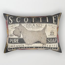 Scottie Scottish Terrier Dog Soap Label Rectangular Pillow