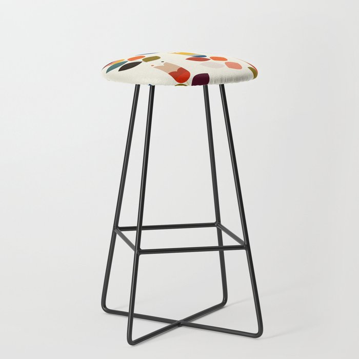 mid modern geometric spring Bar Stool