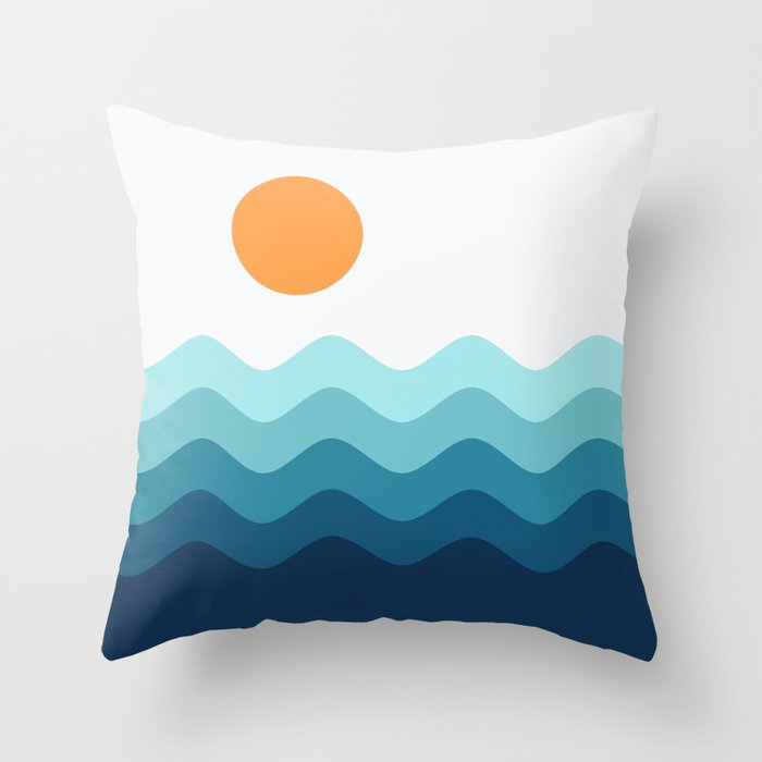 Abstract Landscape 14 Portrait Throw Pillow